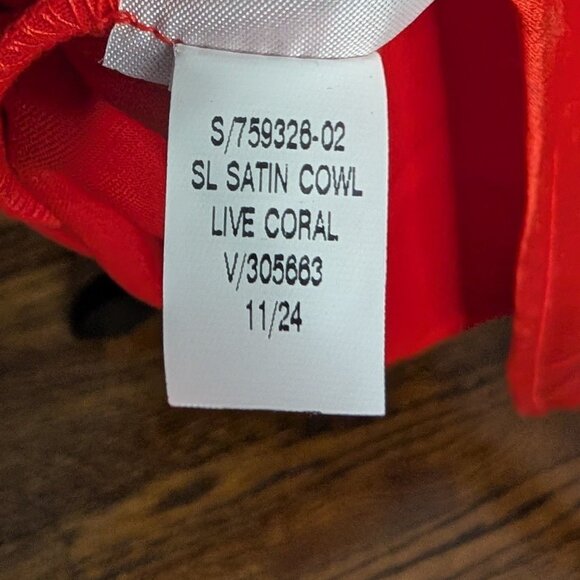 NWT Old Navy The Occasion by Old Navy Satin Cowl Maxi Dress in Bright Coral - M - Picture 9 of 10